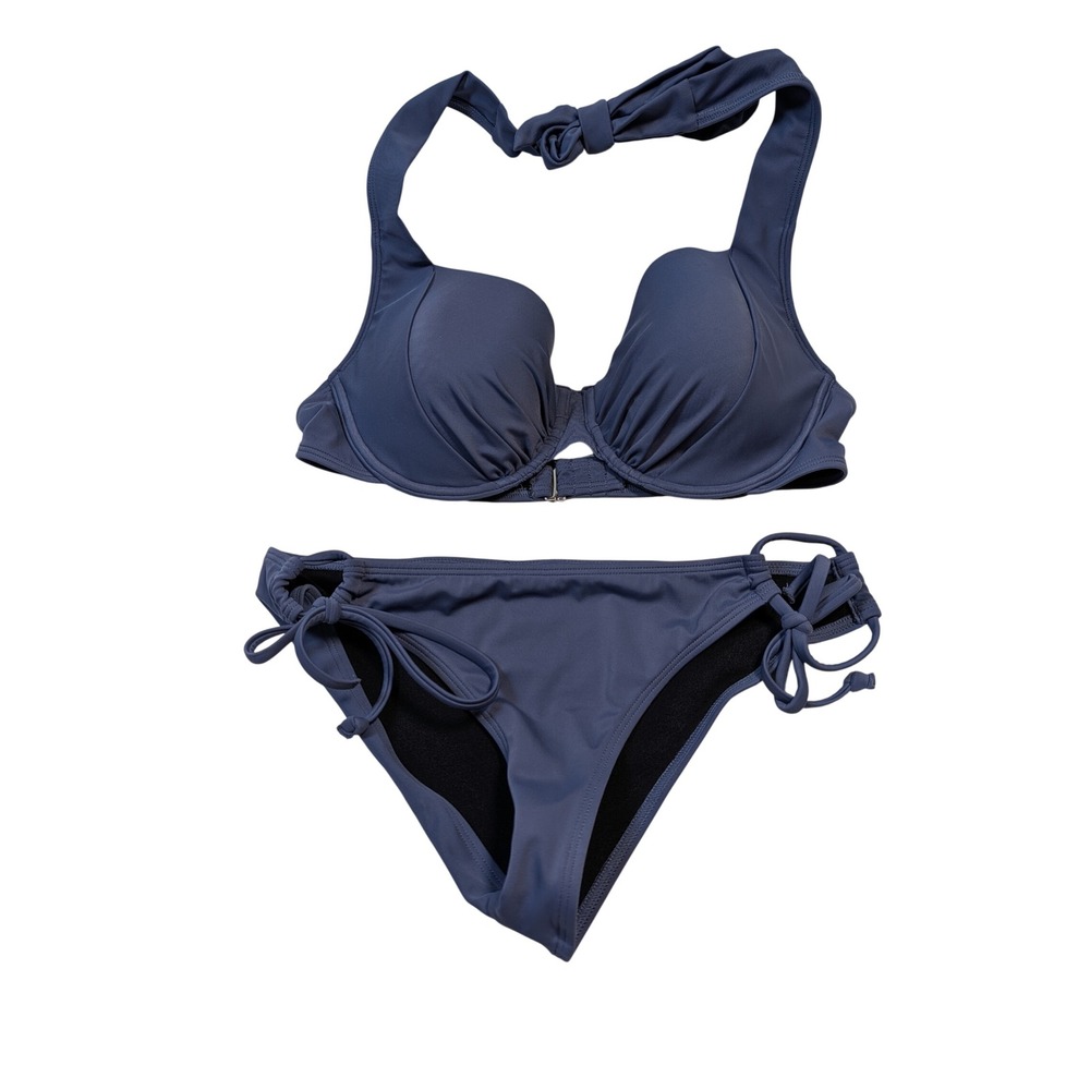 Adore Me Women Underwire Bikini Set 34DD/S Blue